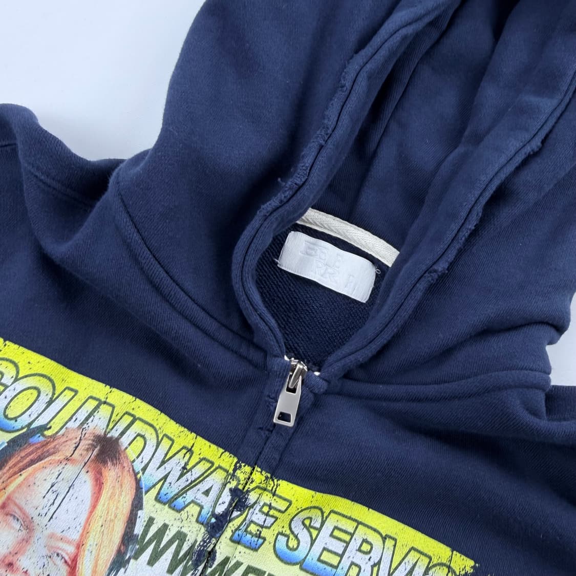 이이이알알알(EEERRR) 아트워크 데미지 워싱 후드집업 상품이미지6