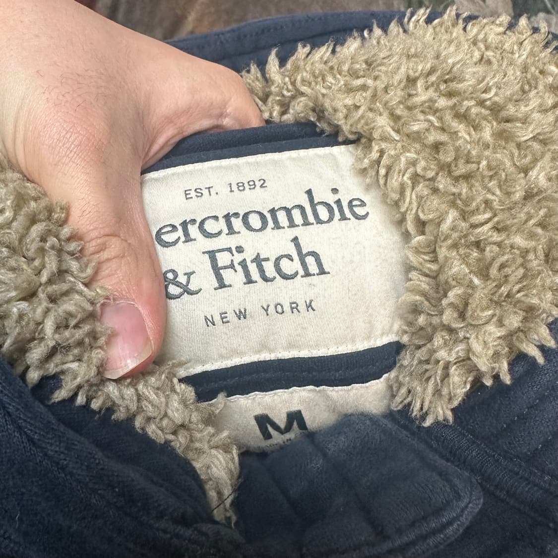아베크롬비 빈티지 네이비울프죠후드자켓 M 상품이미지3