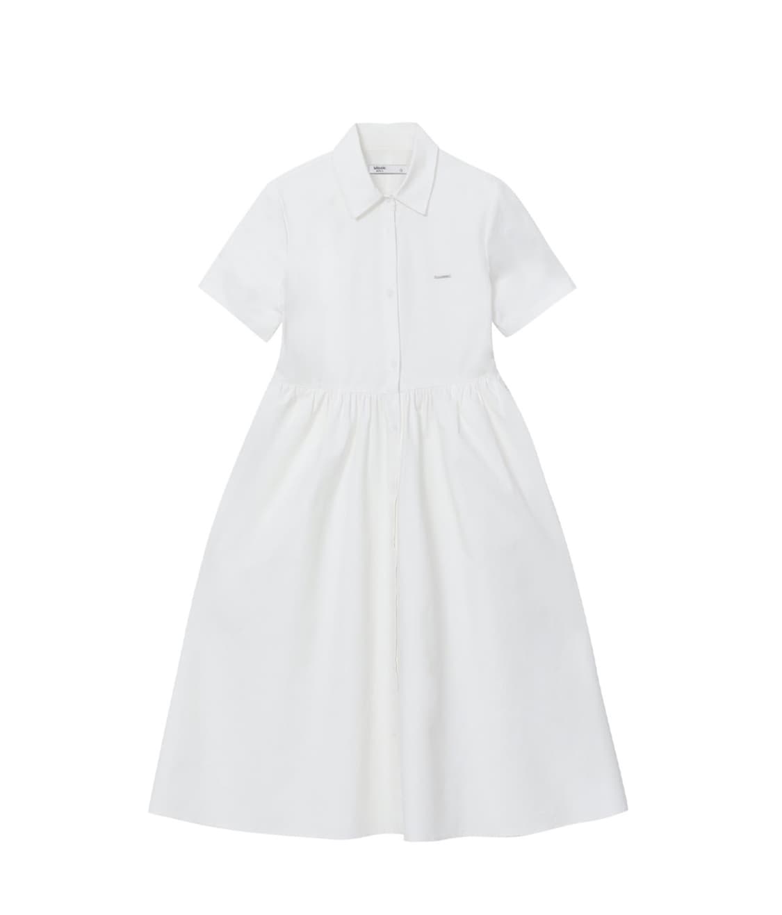 Miseki seoul 미세키 서울 셔링 셔츠 롱 원피스 화이트 상품이미지2