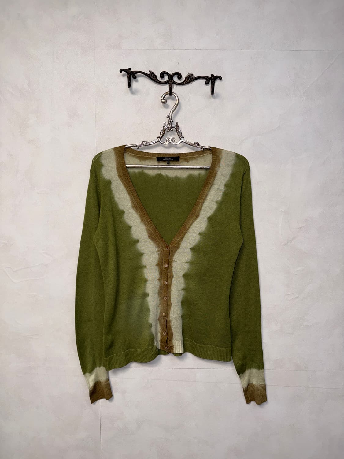 MaxMara khaki gradient silk cashmere 가디건 상품이미지1