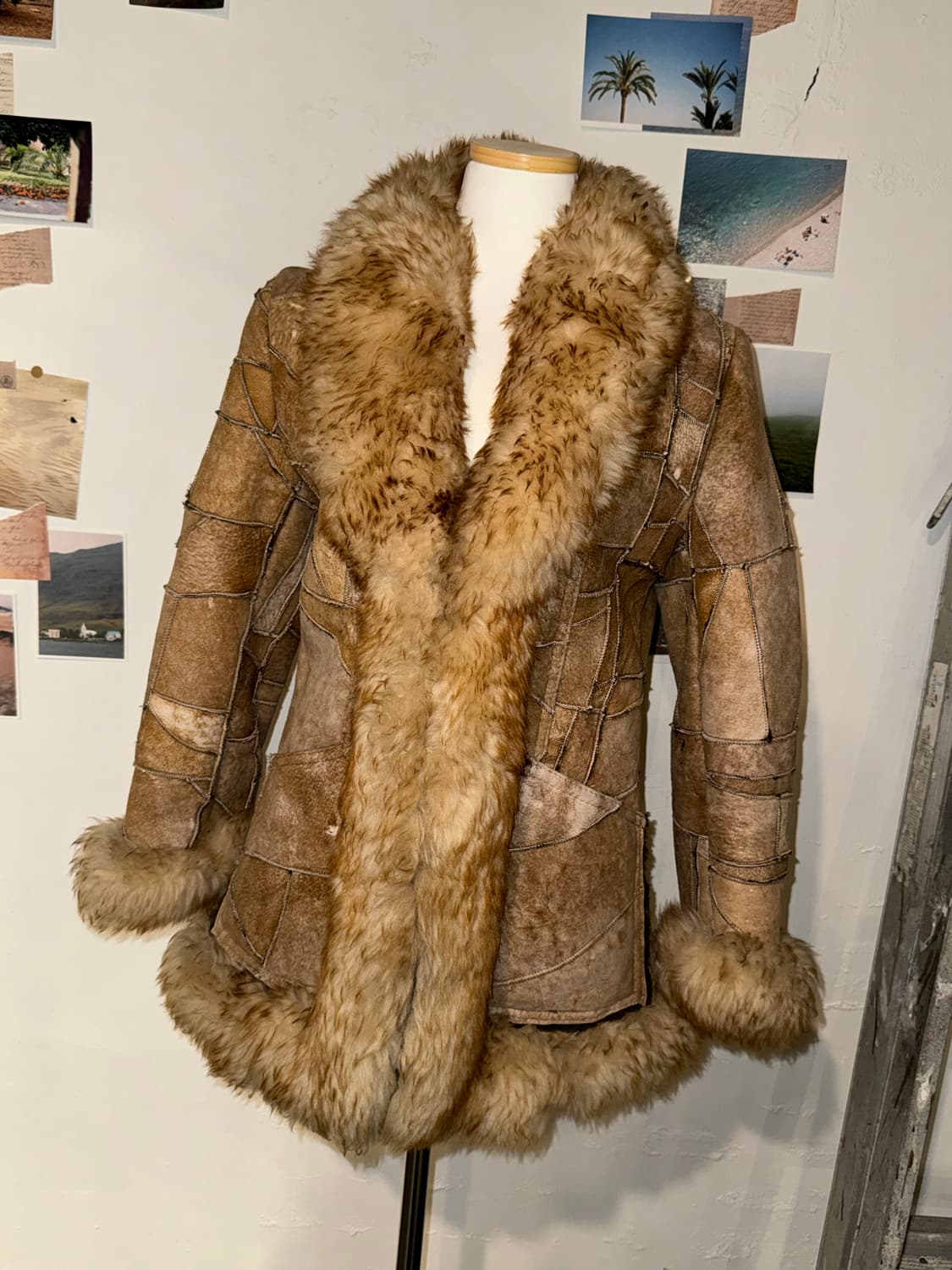 스웨이드 패치 퍼 자켓 상품이미지2