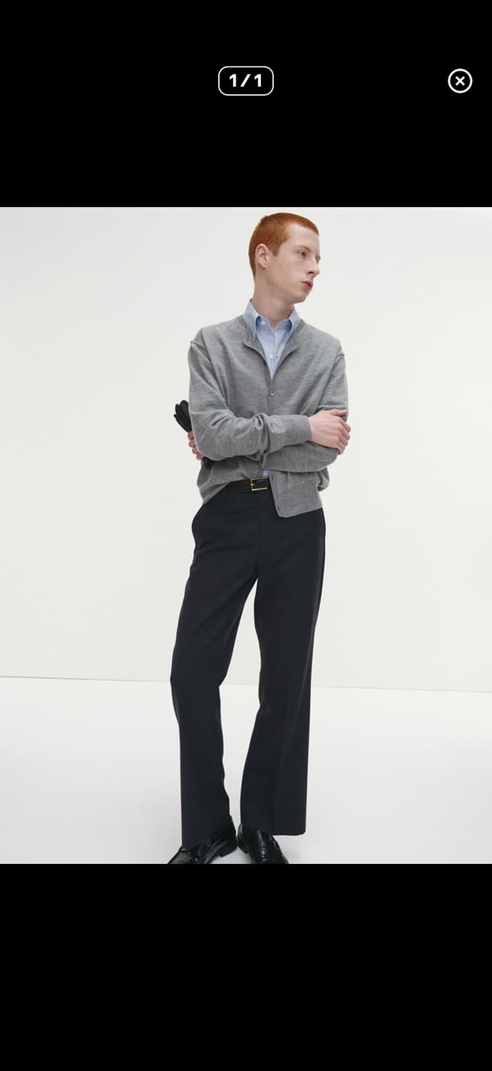 토니웩 슈퍼파인 울 가디건 그레이 사이즈 L 새상품(미착용) 상품이미지1