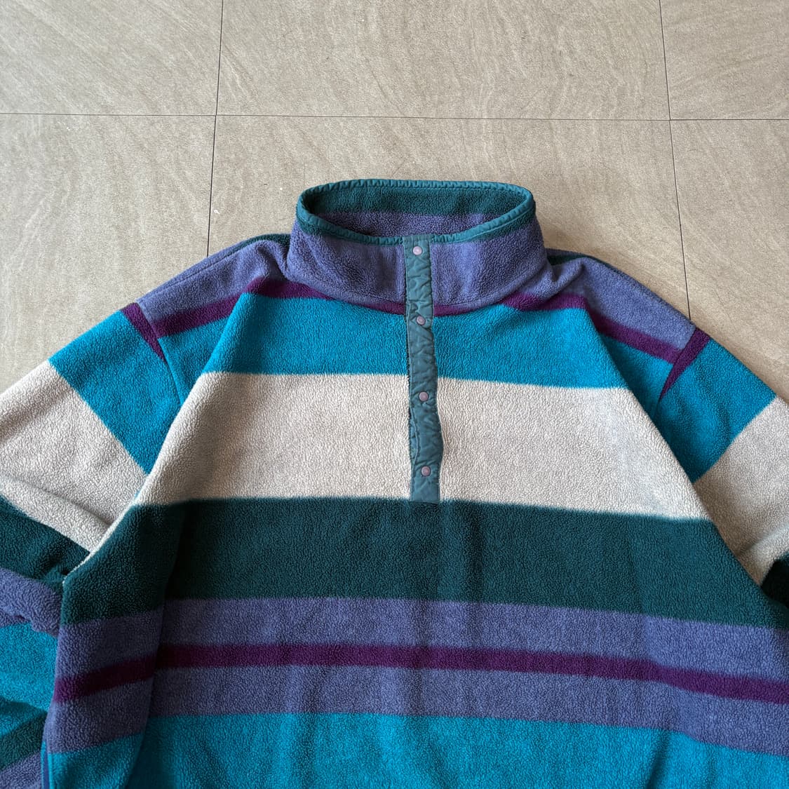 90s L.L.bean 90년대 생산 엘엘빈 스트라이프 신칠라 스냅티 상품이미지3