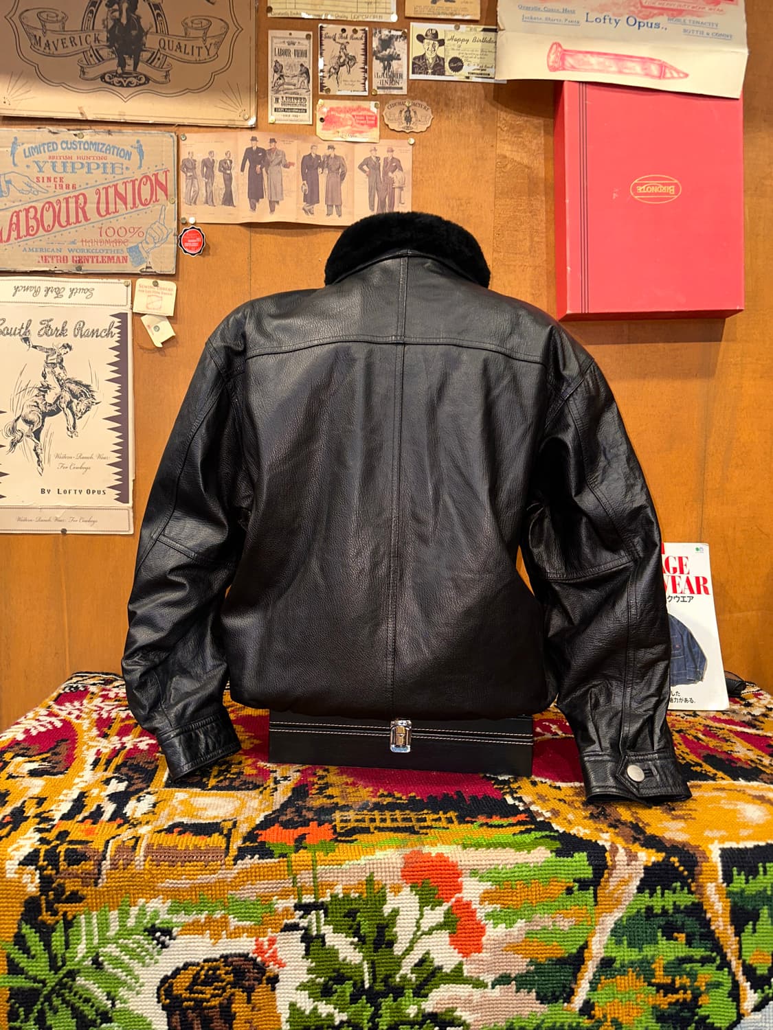 ( XL-2XL ) 봄버자켓 푸퍼자켓 레더자켓 가죽자켓 항공점퍼 블루종 상품이미지4