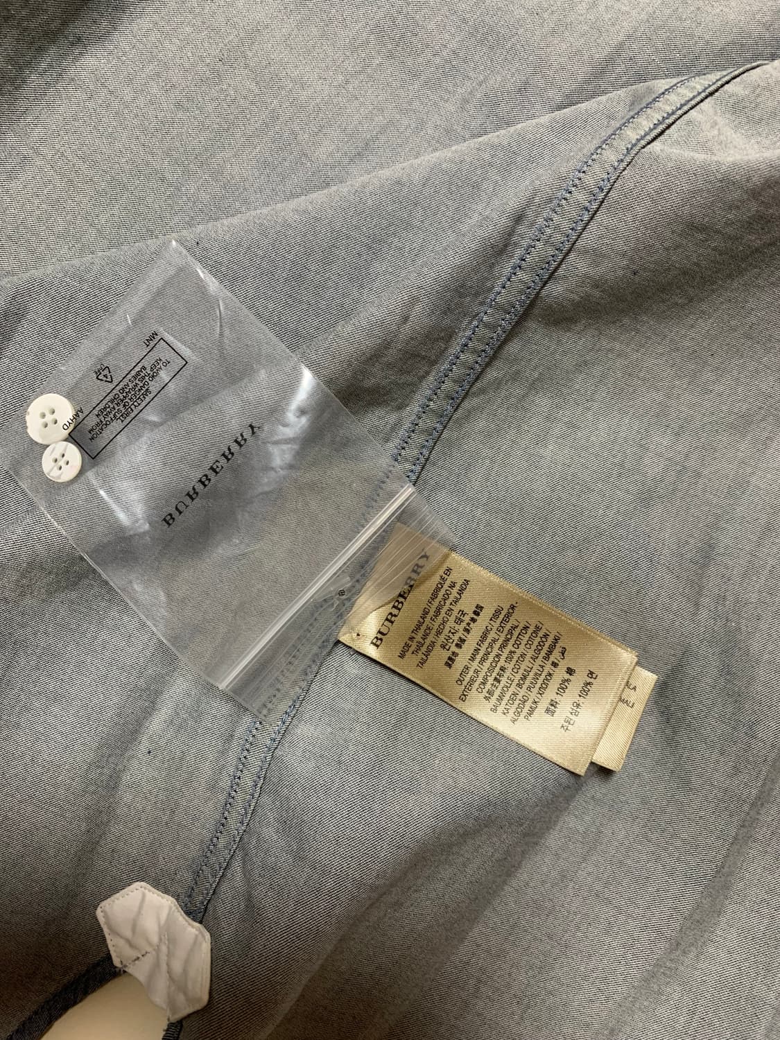 버버리 런던 벤플릿 셔츠 데님 블루 상품이미지4