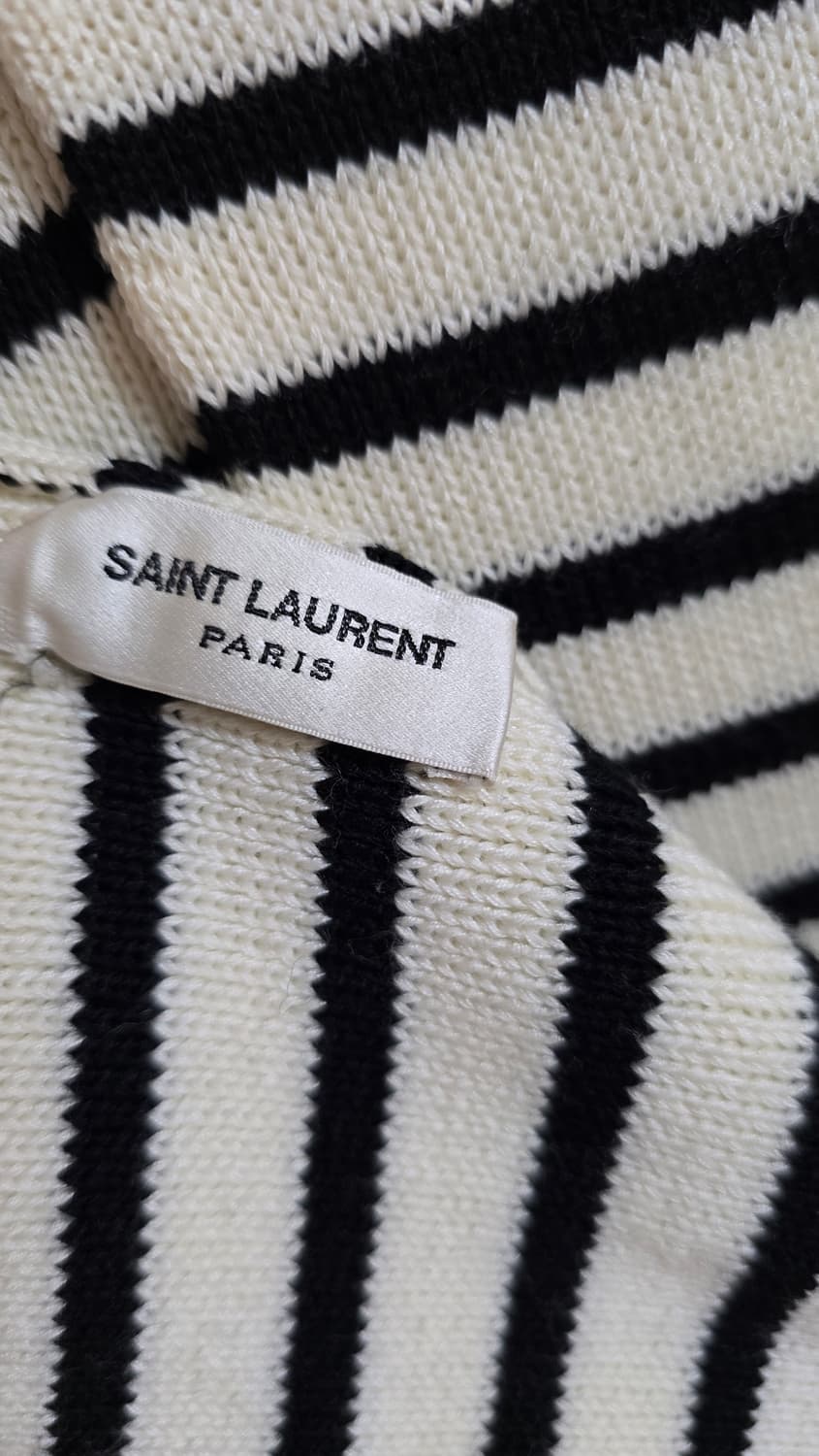 생로랑 검흰 스트라이프 목도리 상품이미지4