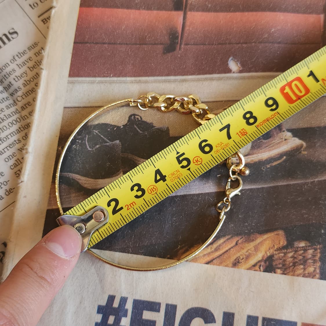 90s 프랑스 빈티지 쥬얼리 듀얼 하모니 체인 팔찌 빈티지 팔찌 상품이미지6