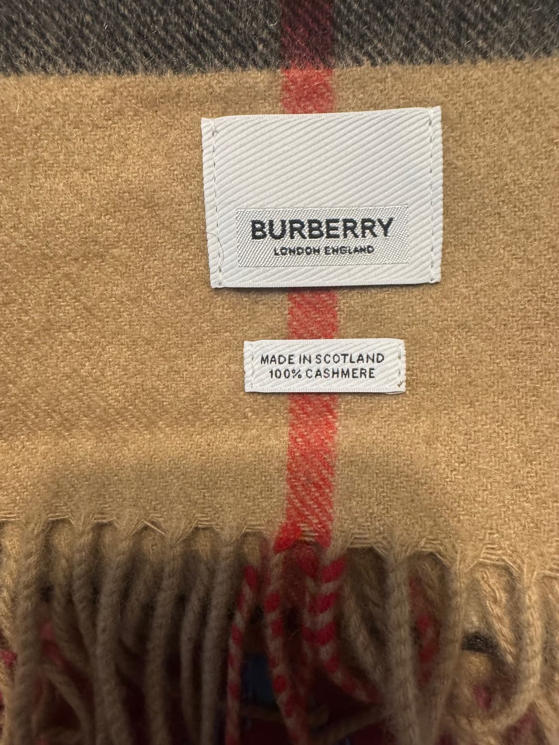 버버리 캐시미어 체크 머플러 목도리 / 버버리공홈 풀셋 상품이미지2