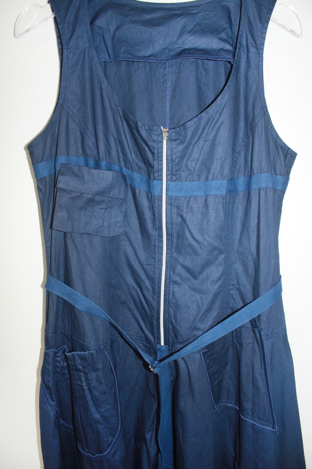 navy workwear zip dress 상품이미지4