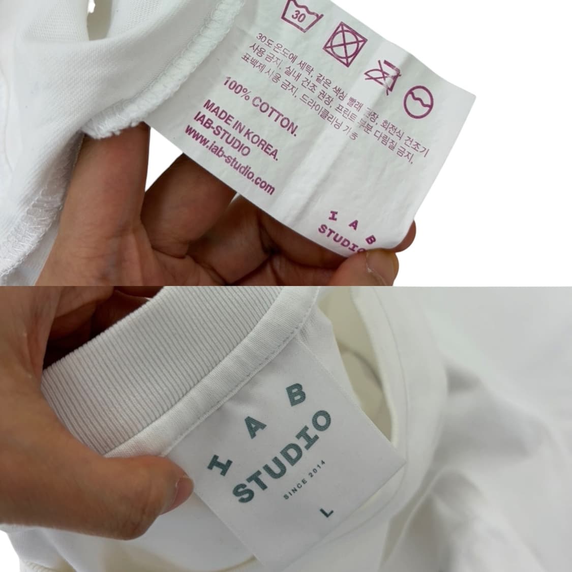 아이앱스튜디오 반팔 화이트 (L) 상품이미지10