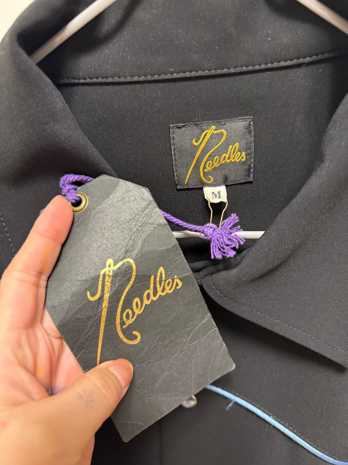 니들스 PE/PU 더블 클로스 파이핑 카우보이 자켓 블랙M 상품이미지5