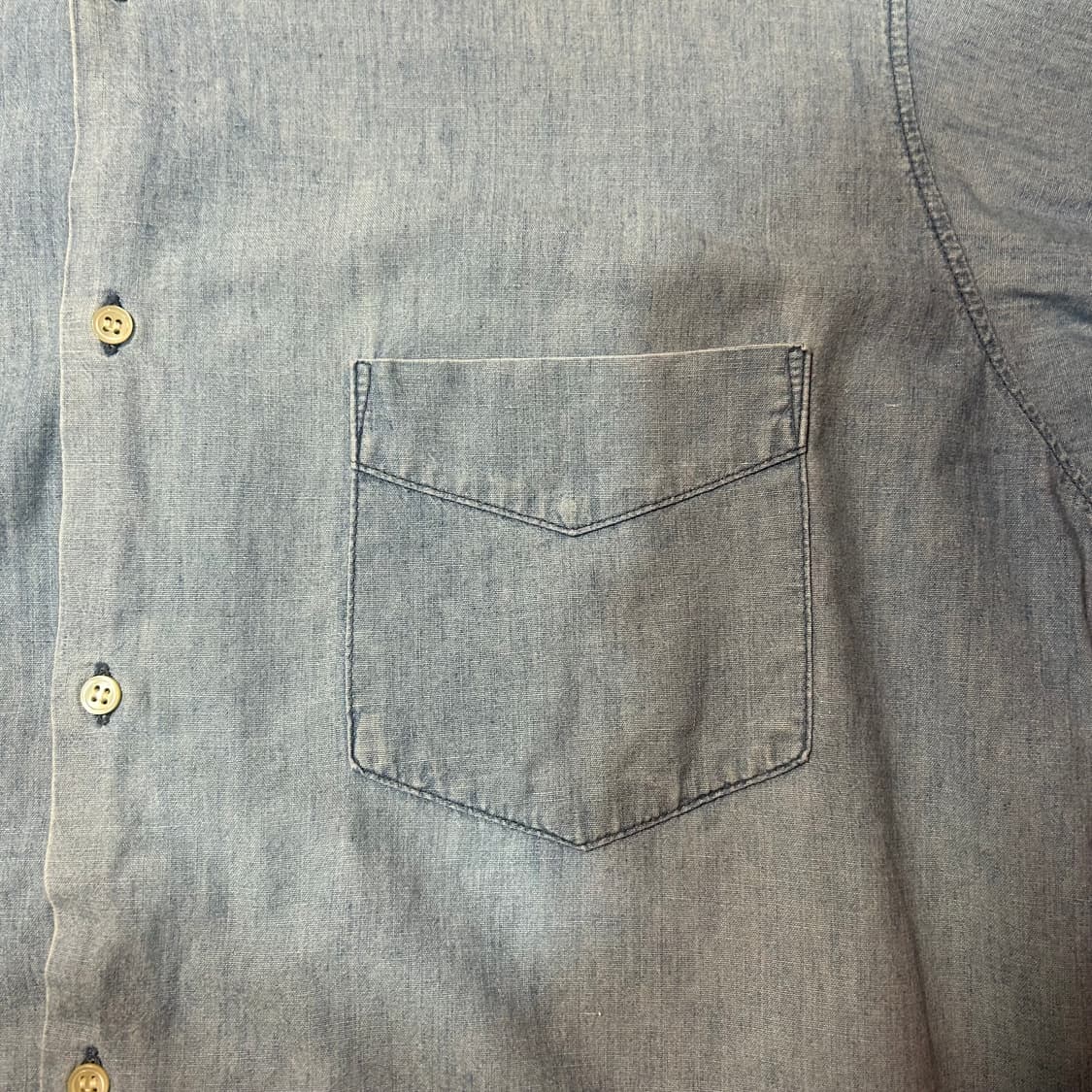 [XL] 90s 리바이스 포켓 샴브레이 반팔 셔츠 상품이미지5