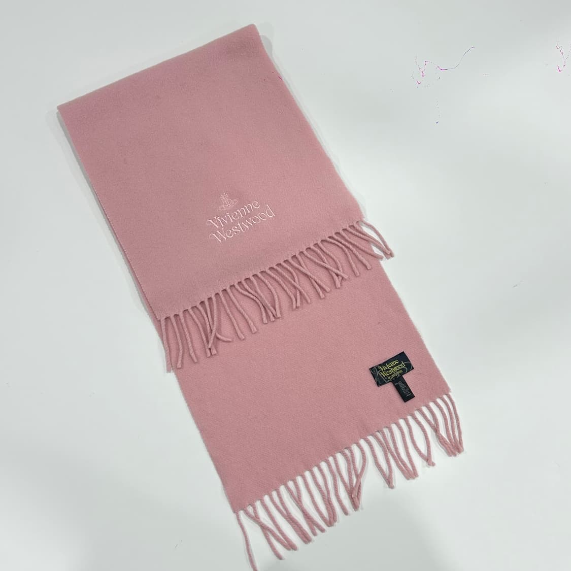 Vivienne westwood 비비안웨스트우드 라이트 핑크 목도리  상품이미지5