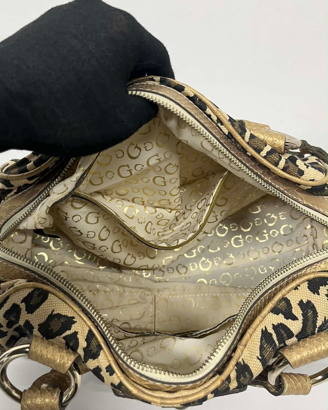 게스 빈티지 레오파드 G버클 체인 토트백 숄더백 상품이미지8