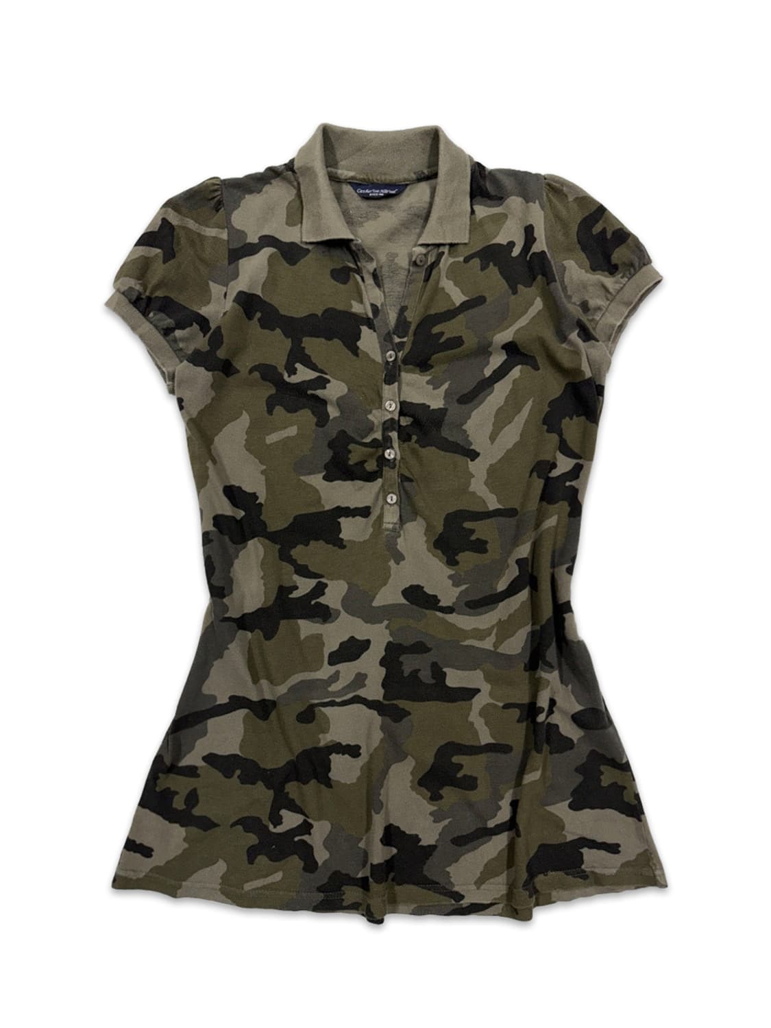 빈티지 밀리터리 캡소매 미니 원피스 상품이미지1