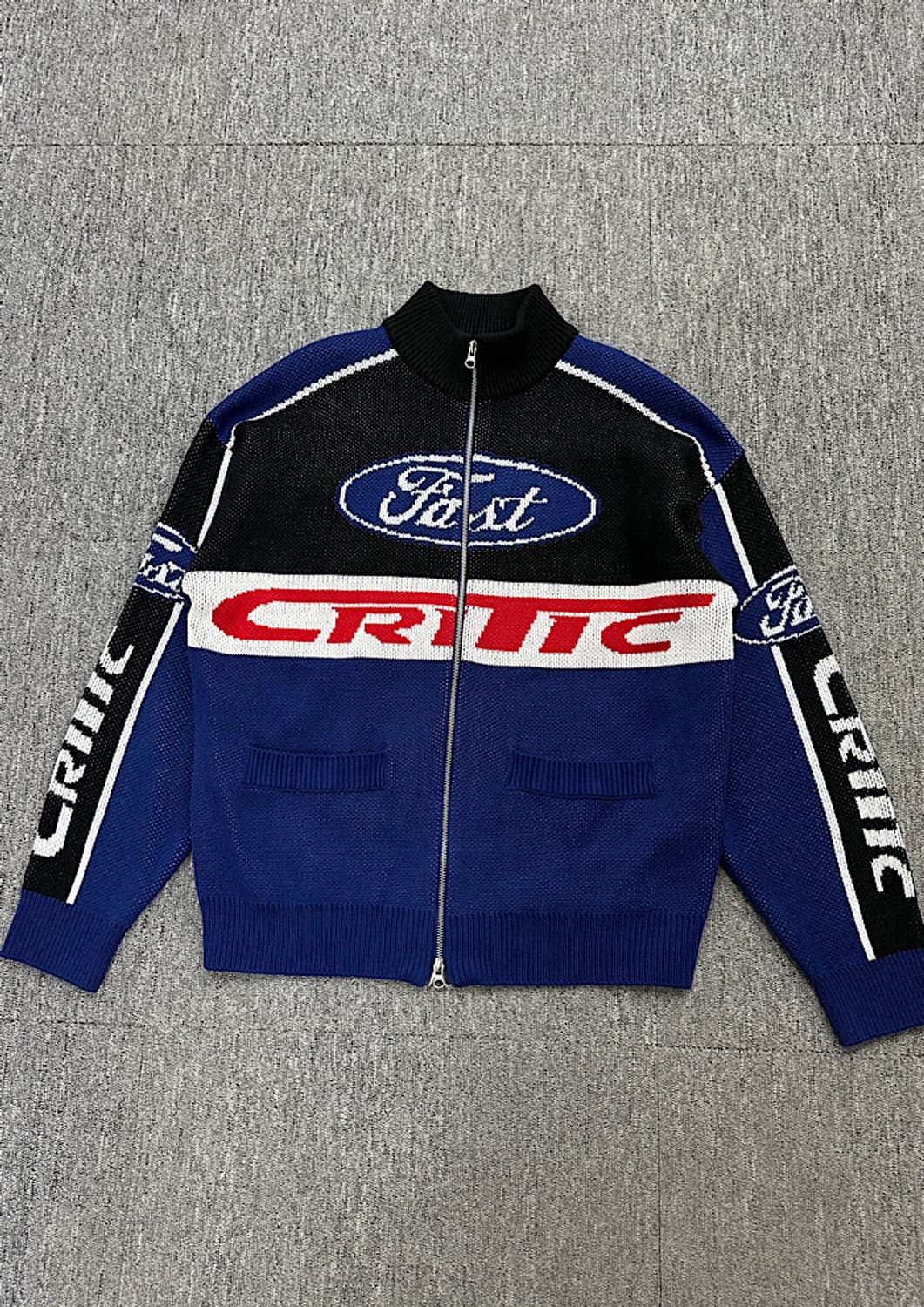 크리틱 오버핏 니트 집업 자켓  상품이미지2