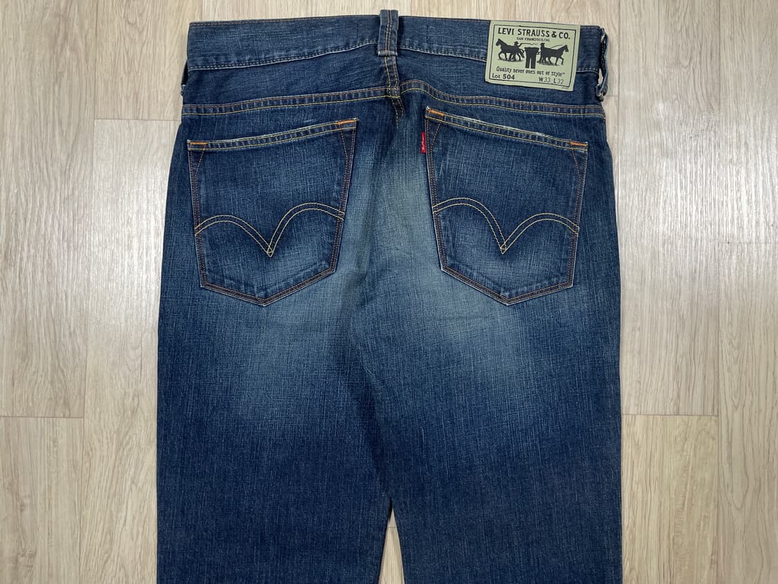 33~34) 00's 리바이스 재팬 504 오일워싱 데님팬츠(데드스탁) 상품이미지8