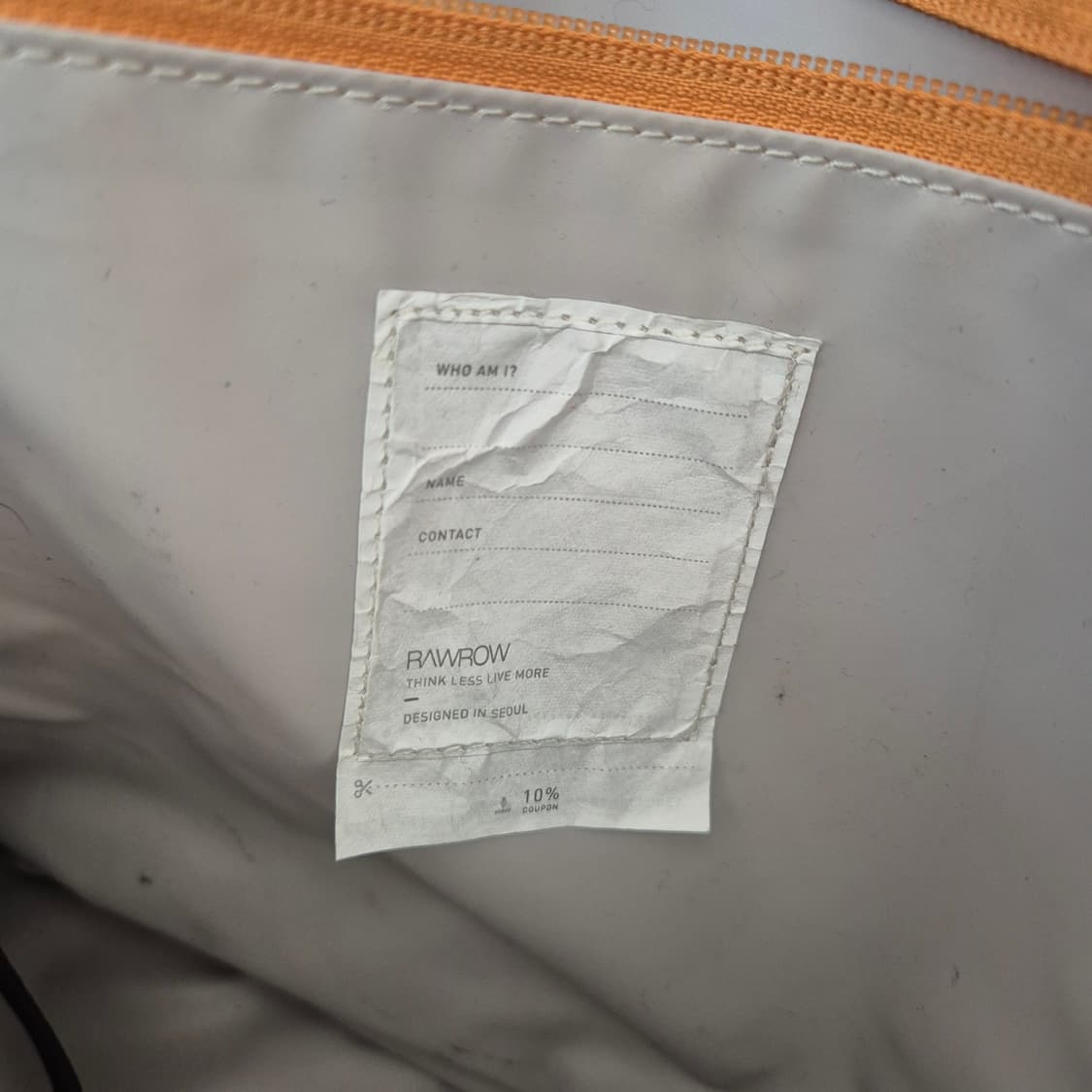 로우로우 가죽 손잡이 코팅 캔바스 백팩 상품이미지7