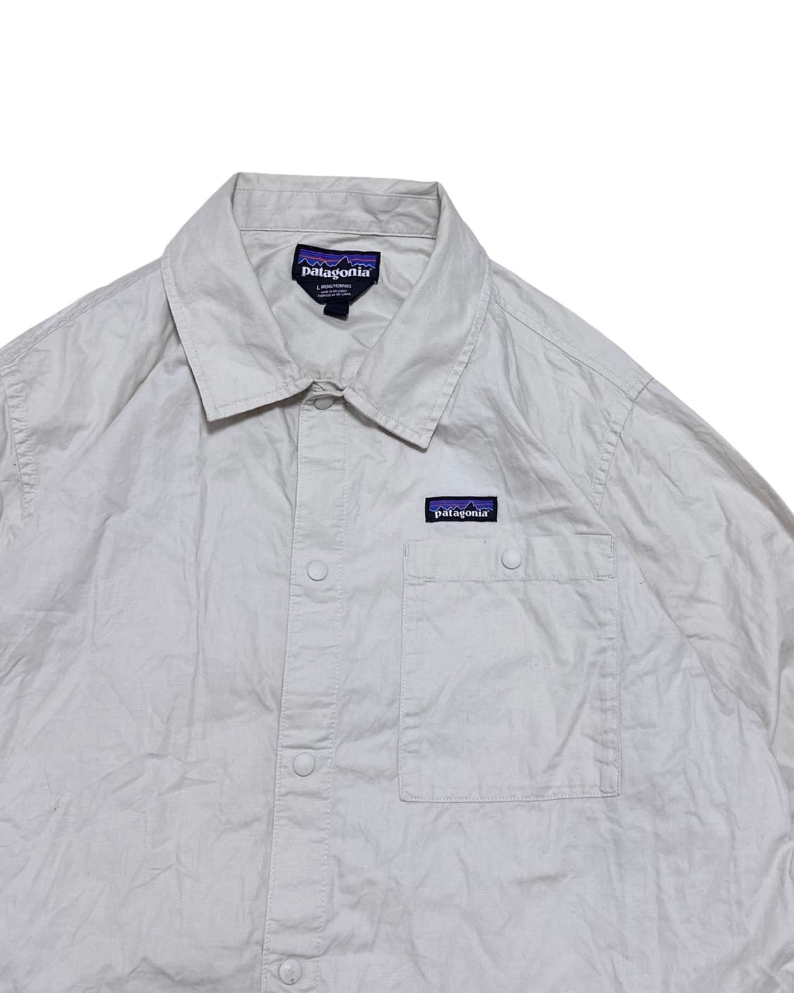 파타고니아 로고 베이지 셔츠자켓 상품이미지2