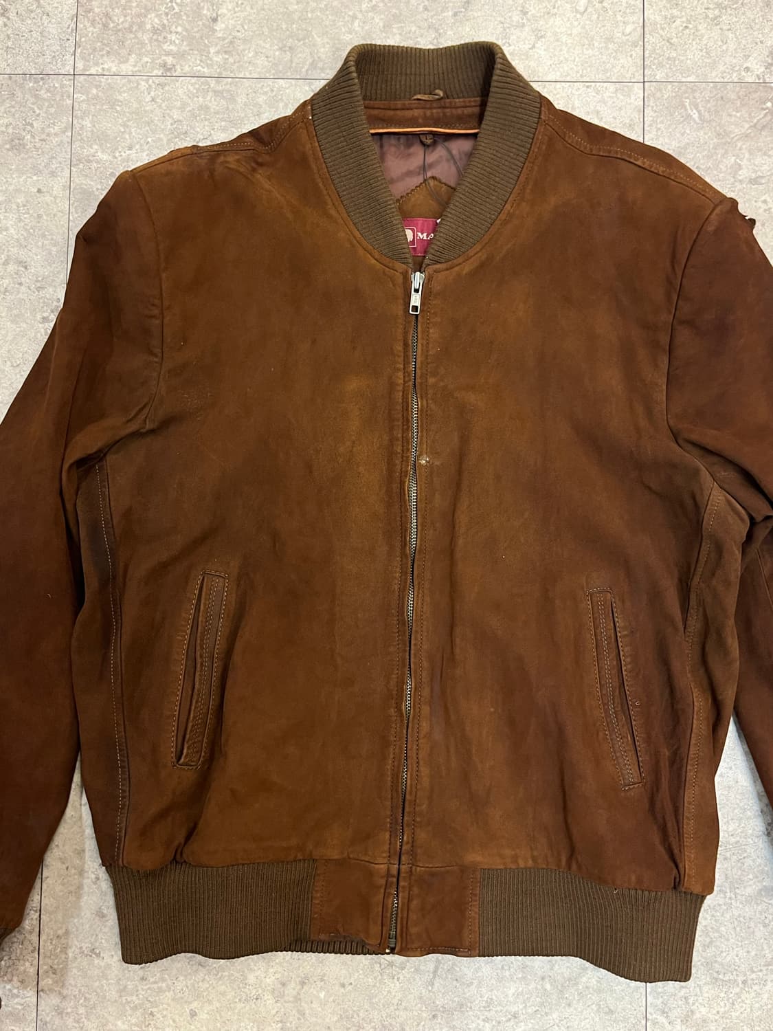 빈티지 양가죽 스웨이드 레더 자켓 브라운 L #csz2553  상품이미지4