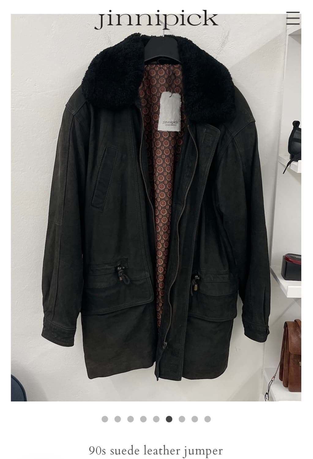 Jinnipick 90s suede leather jumper 상품이미지6