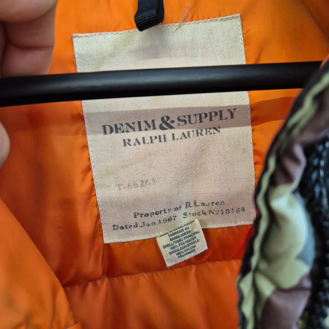 랄프로렌 DENIM&SUPPLY 카모 패딩 조끼 넉넉M사이즈 상품이미지5