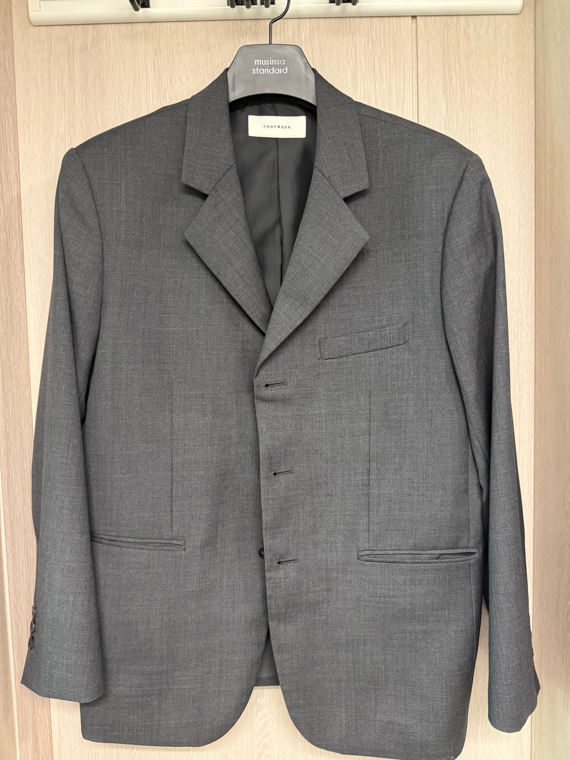 토니웩 3버튼 싱글자켓 그레이 상품이미지1
