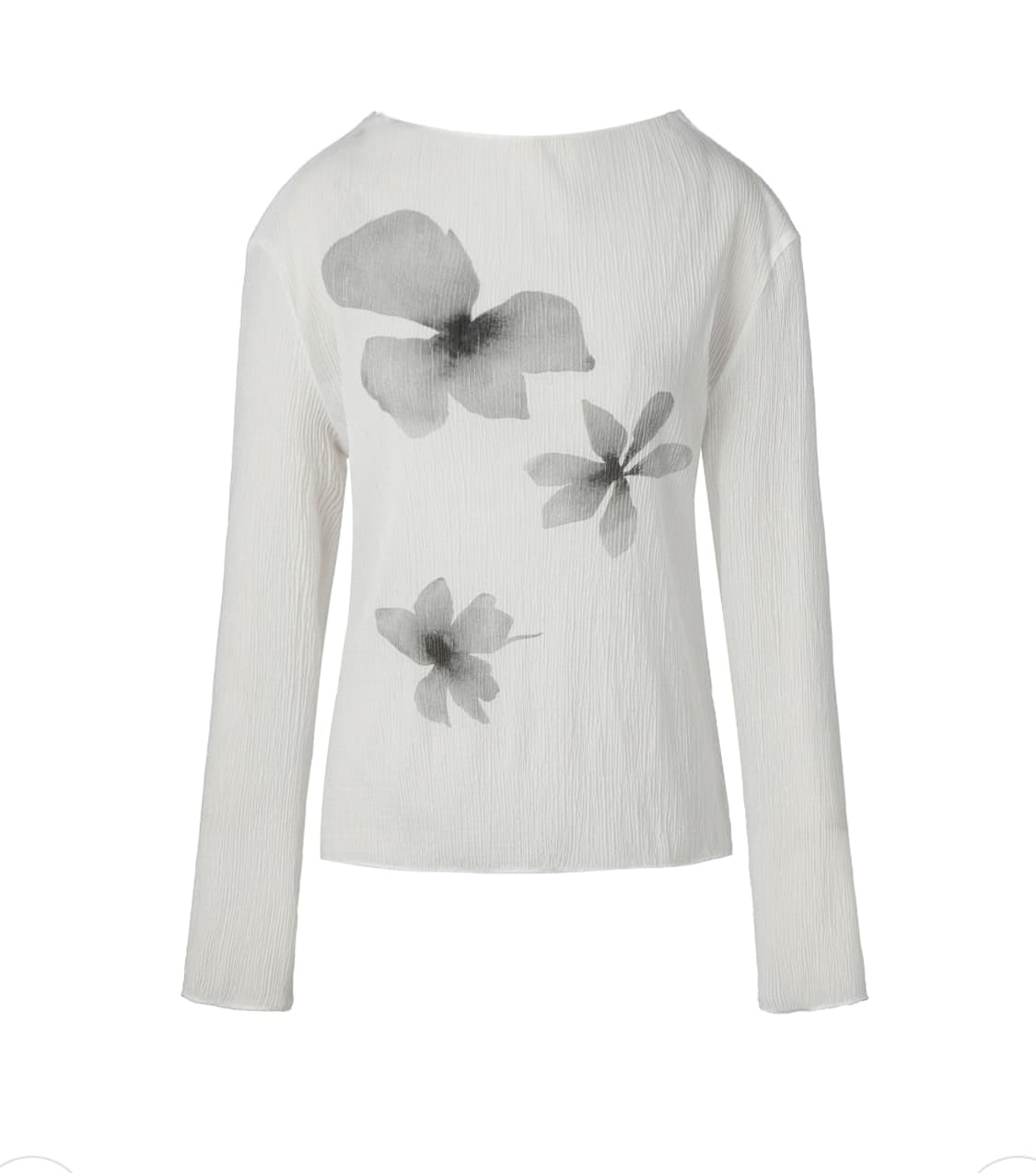 솔티페블 PLEATS FLOWER PRINTING TOP [WHITE] 상품이미지3
