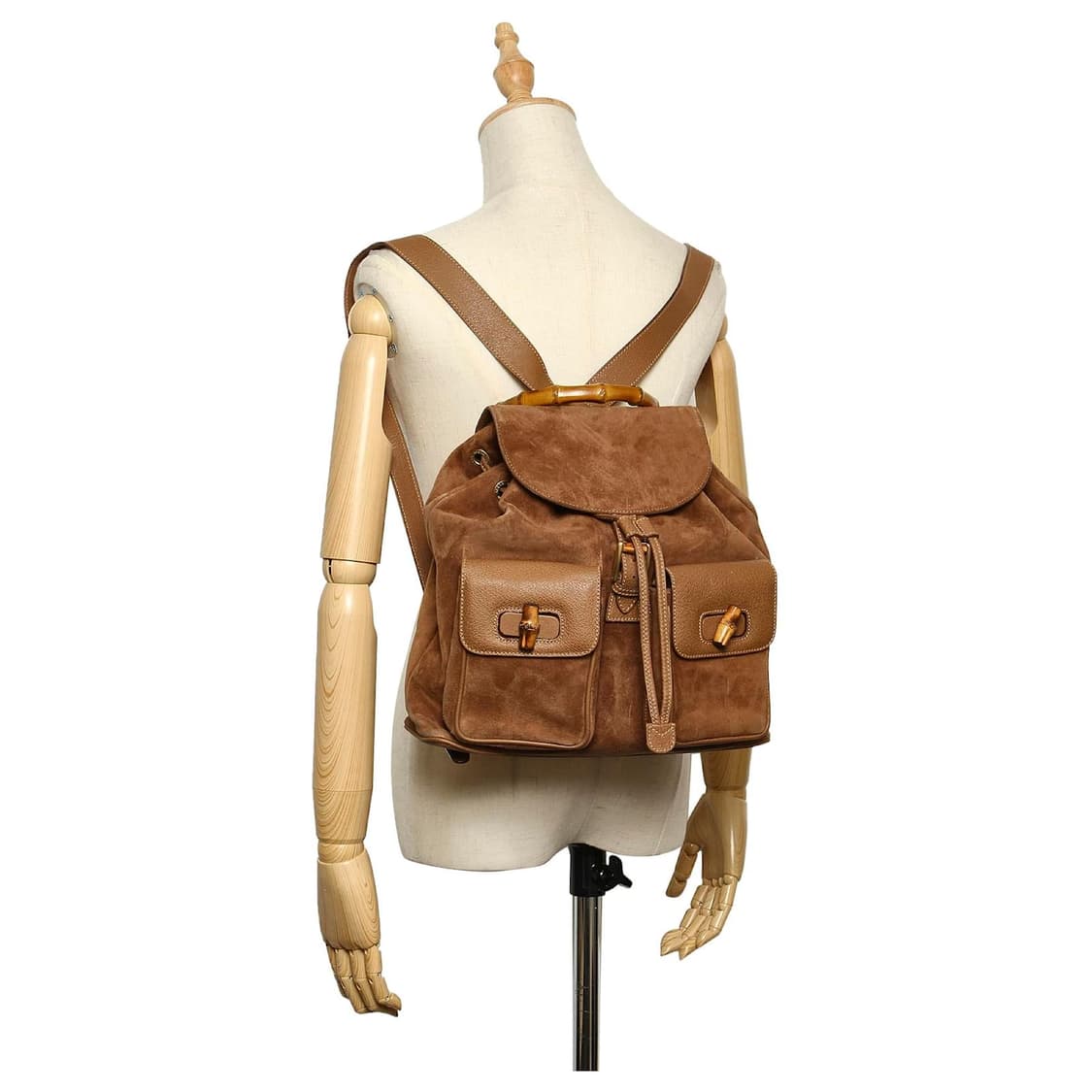 GUCCI BAMBOO SUEDE BACKPACK 상품이미지1