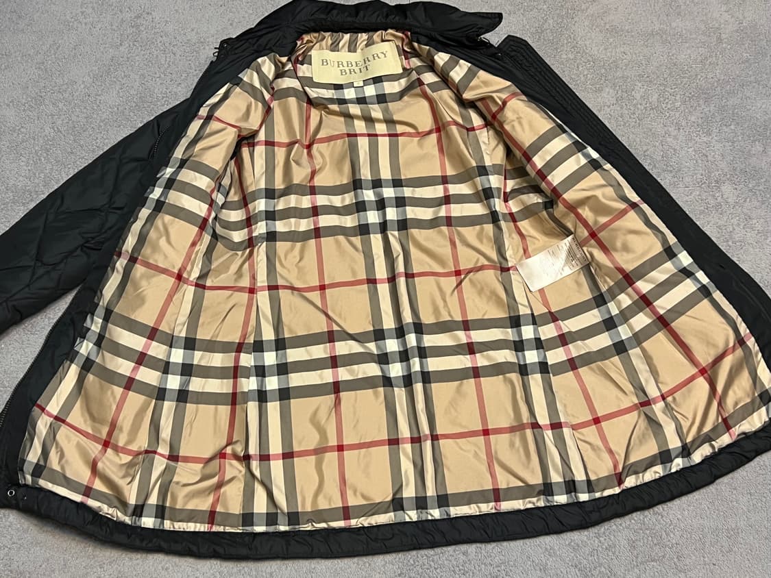 버버리 브릿 블랙 퀼팅 하프 롱패딩 s/p  상품이미지5