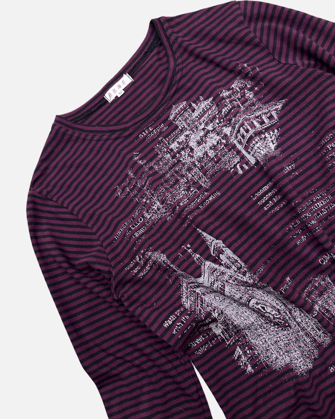 purple stripe printing t-shirt 상품이미지3