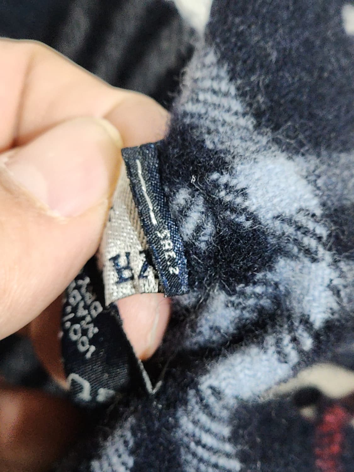 (정품) 버버리 목도리 체크 머플러 네이비 램스울 영국판  상품이미지6