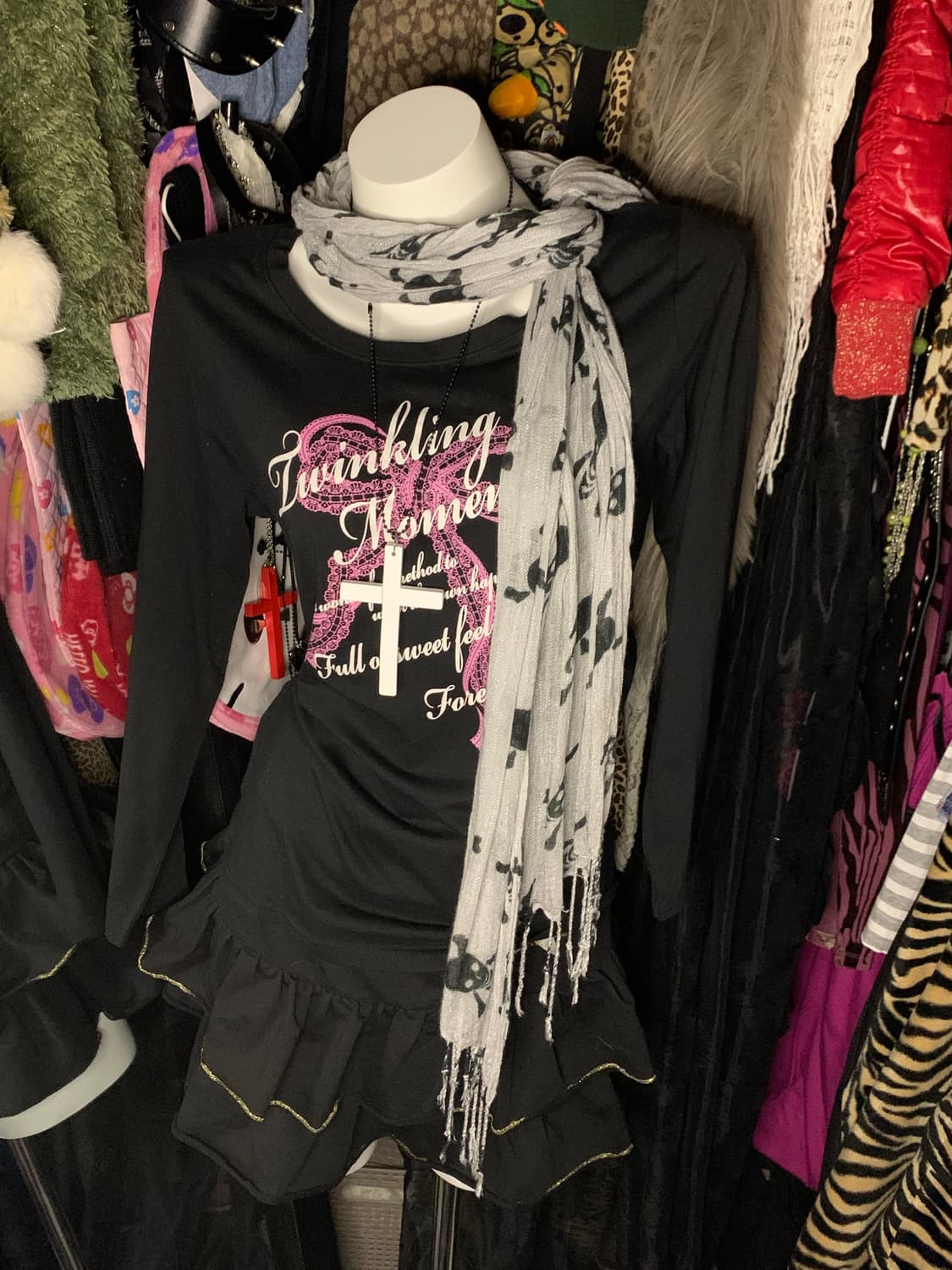 y2k 키치 펑크 프린팅 긴팔 emo 상품이미지1