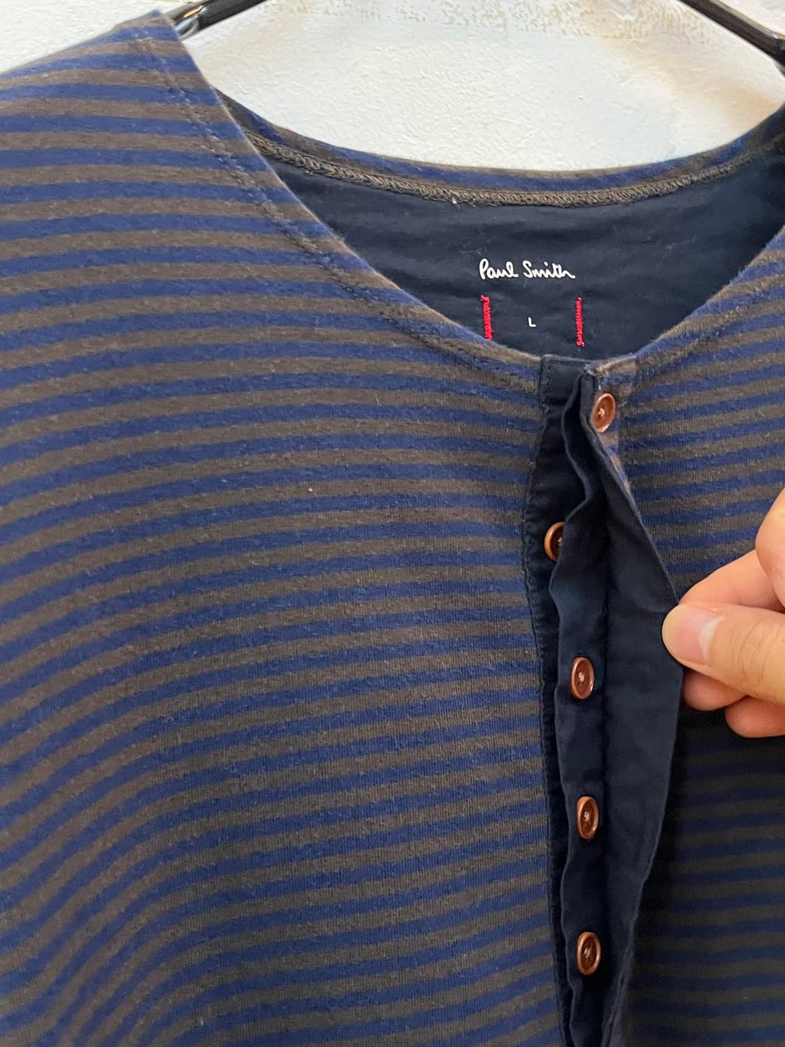 Paul Smith 폴스미스 스트라이프 긴팔티 L 상품이미지7