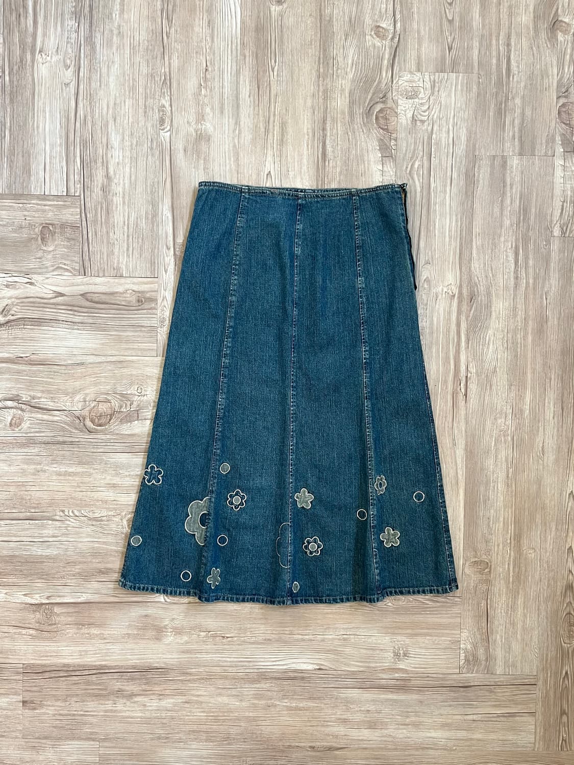 japan vtg 플라워 데님 롱 스커트 상품이미지2