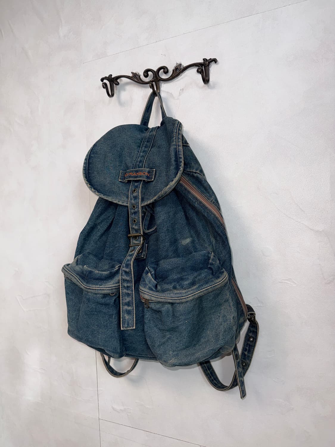 Denim eyelet buckle multi pocket 백팩 상품이미지3