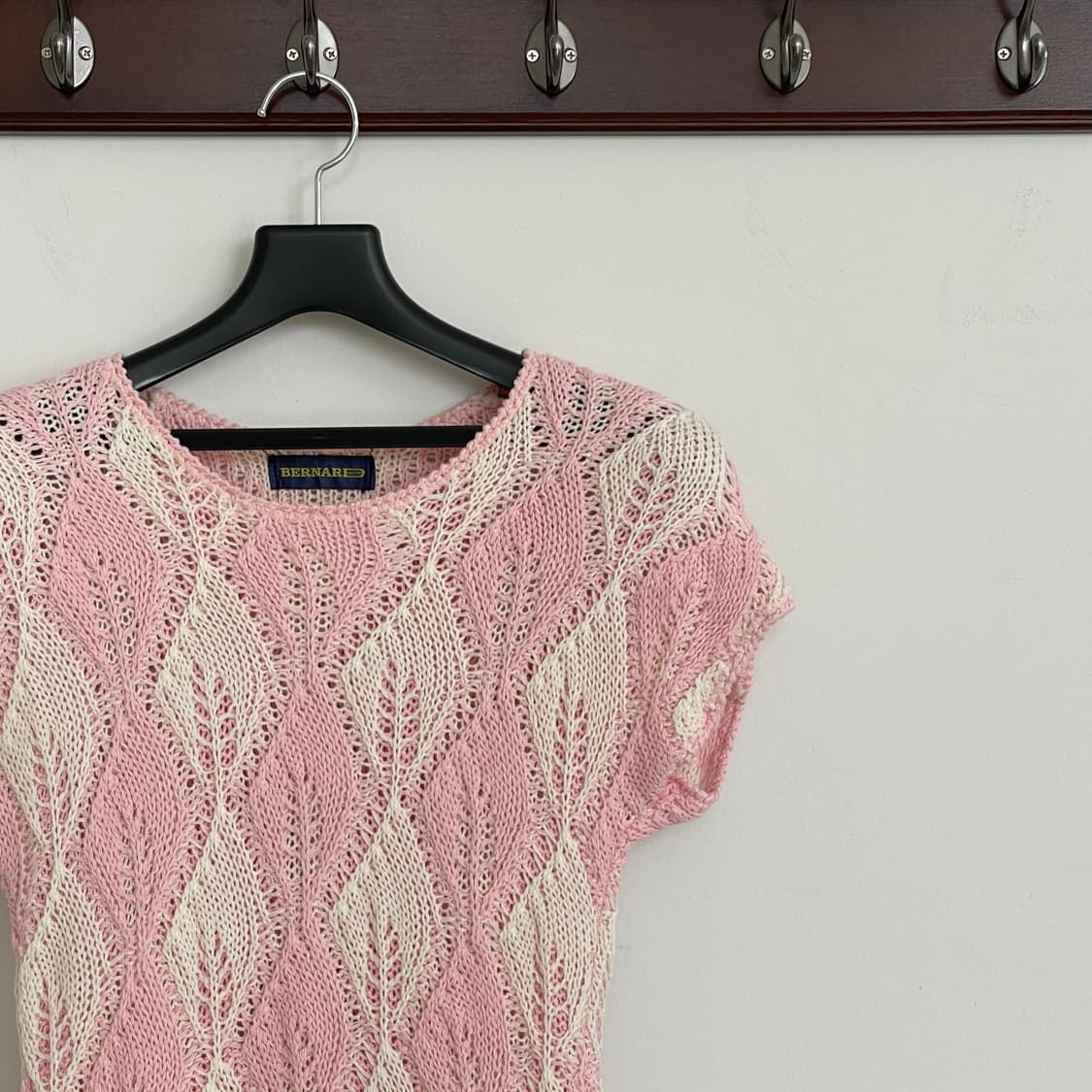 재팬 빈티지 딸기 우유 반팔 니트 상품이미지3