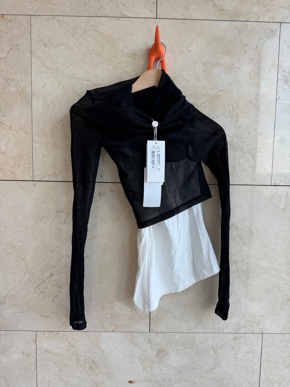 MM6 Margiela 마르지엘라 투 레이어 탑 새상품 xs  상품이미지7