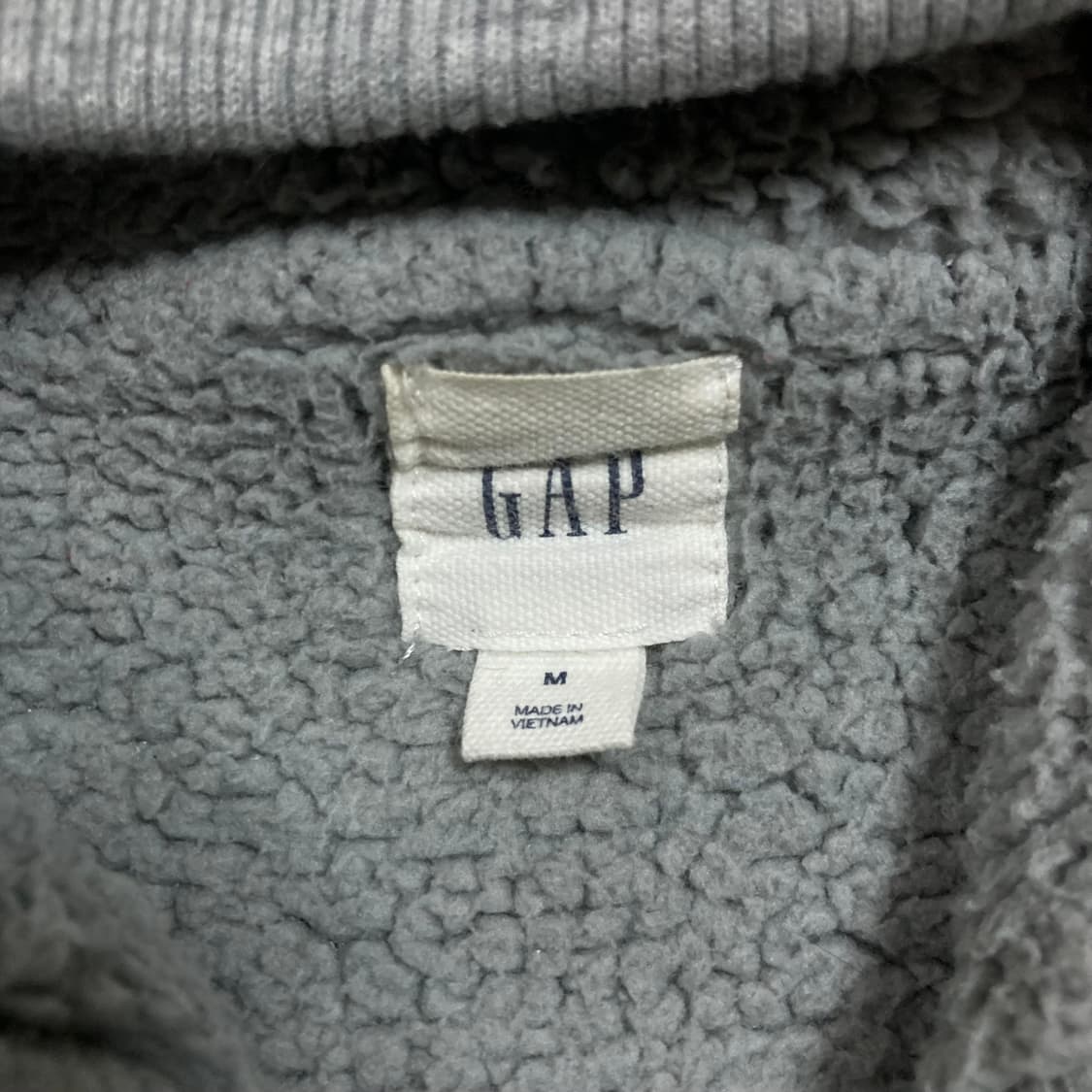 GAP 스펠아웃 빅로고 그레이 후드 집업 상품이미지3