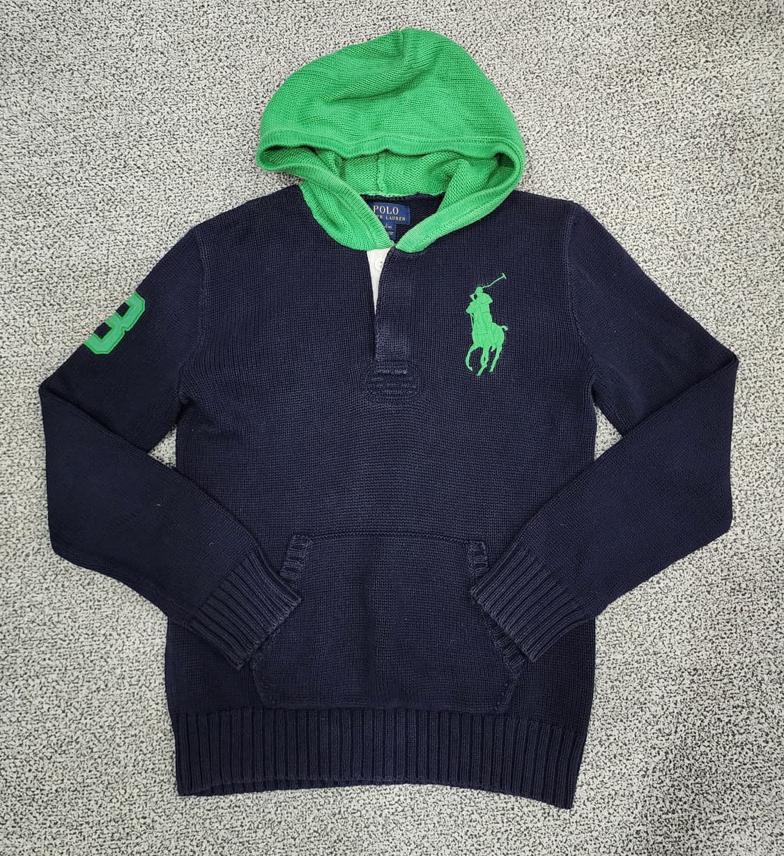 폴로 랄프로렌 하프단추 니트 후드 상품이미지1