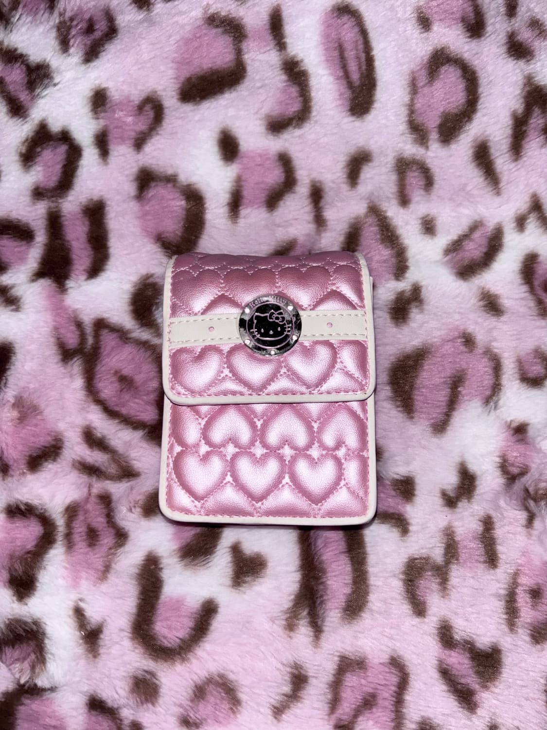 헬로키티 핑크 디카 보관 파우치 지갑 큐빅 하트 상품이미지1