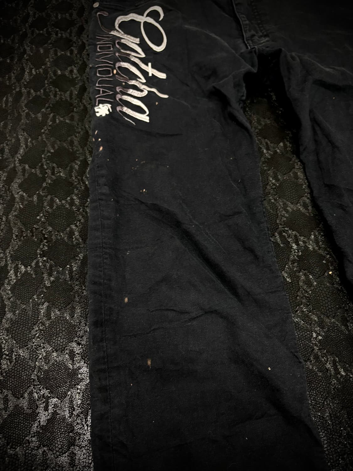 “Gotcha” Y2K Lettering Black Pants 상품이미지6