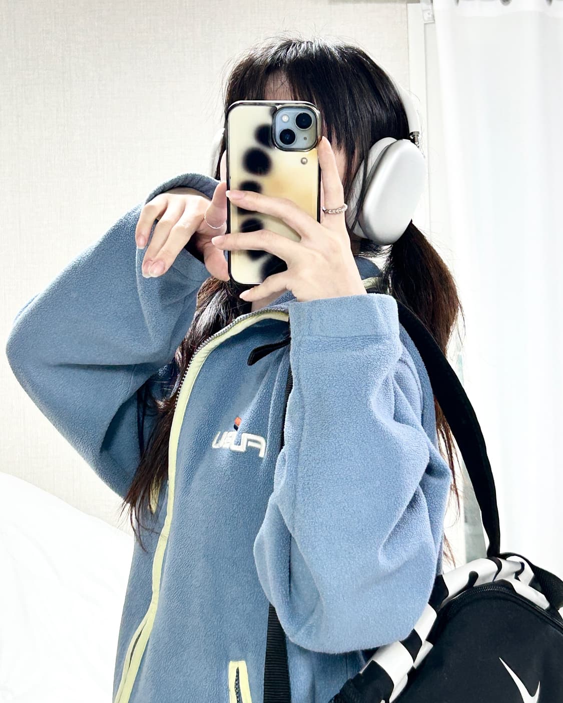 후부 빅로고 하늘 플리스 집업 상품이미지1