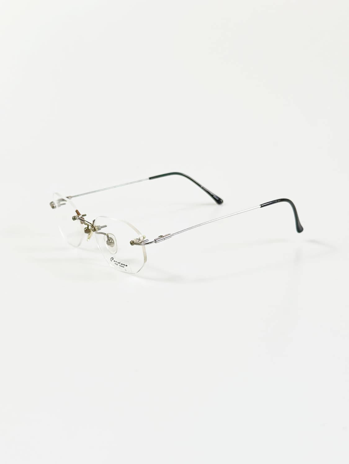 PARUIANO 실버 메탈 무테 스퀘어 빈티지 안경 상품이미지3