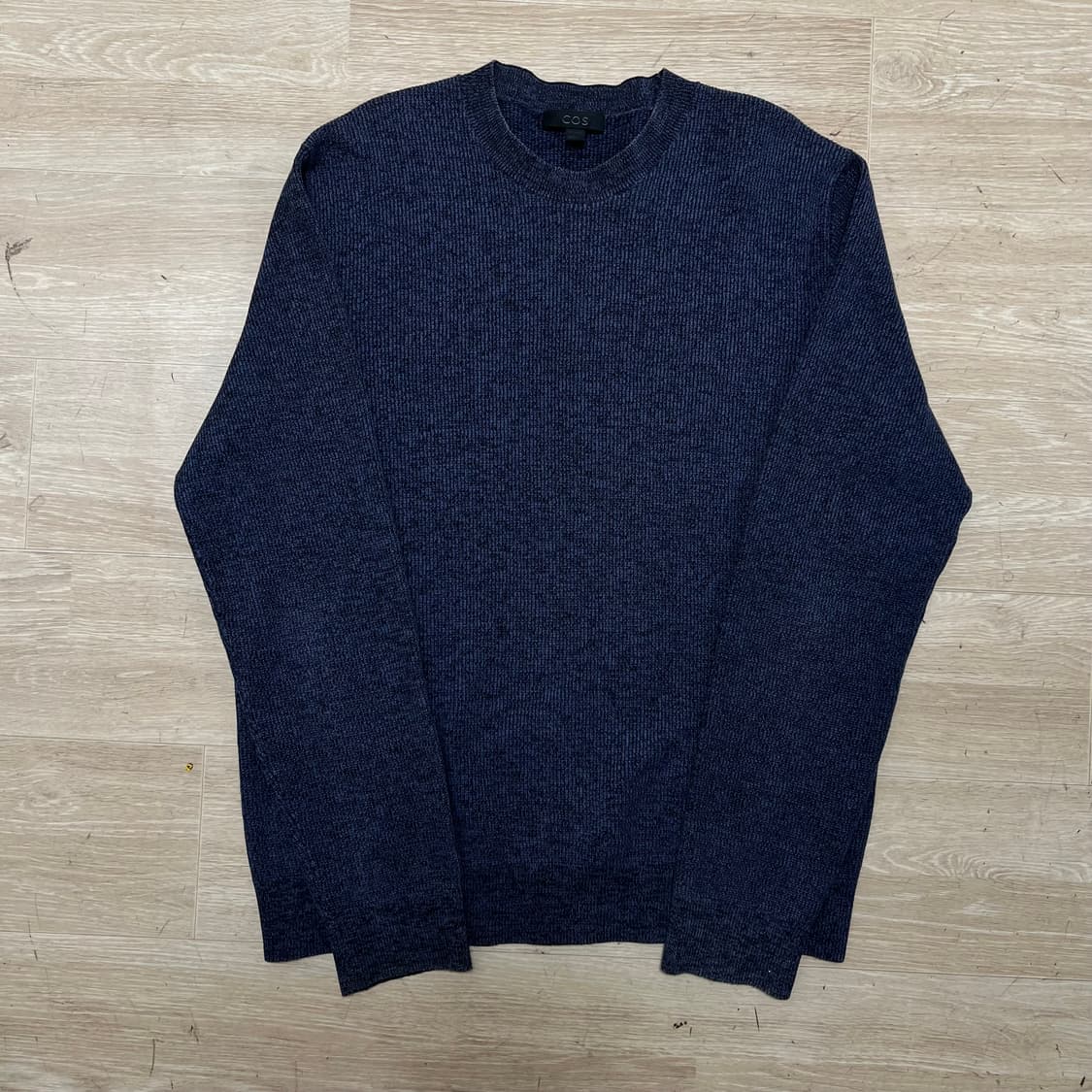코스 COS 베이직 코튼 니트 스웨터 [네이비] L/100 상품이미지1