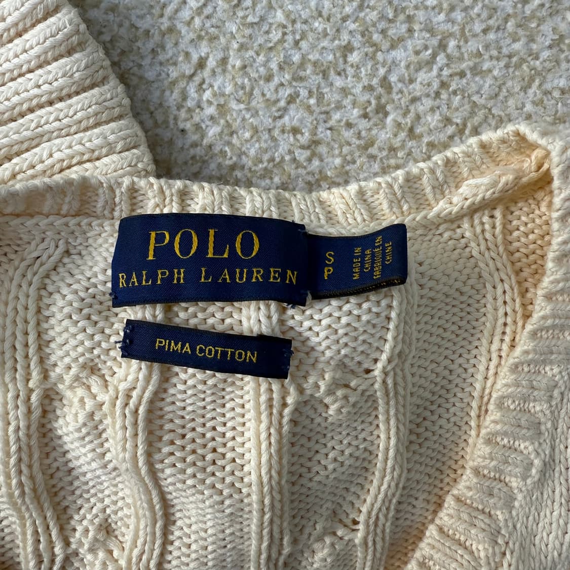 [S/P] 폴로랄프로렌 여성 캐이블 브이넥 니트 0102T1 상품이미지3