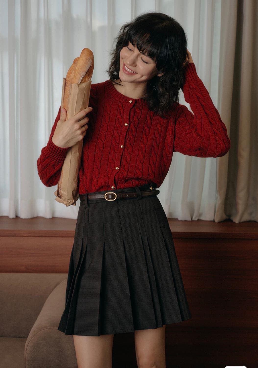 룩캐스트 플리츠 스커트 상품이미지1