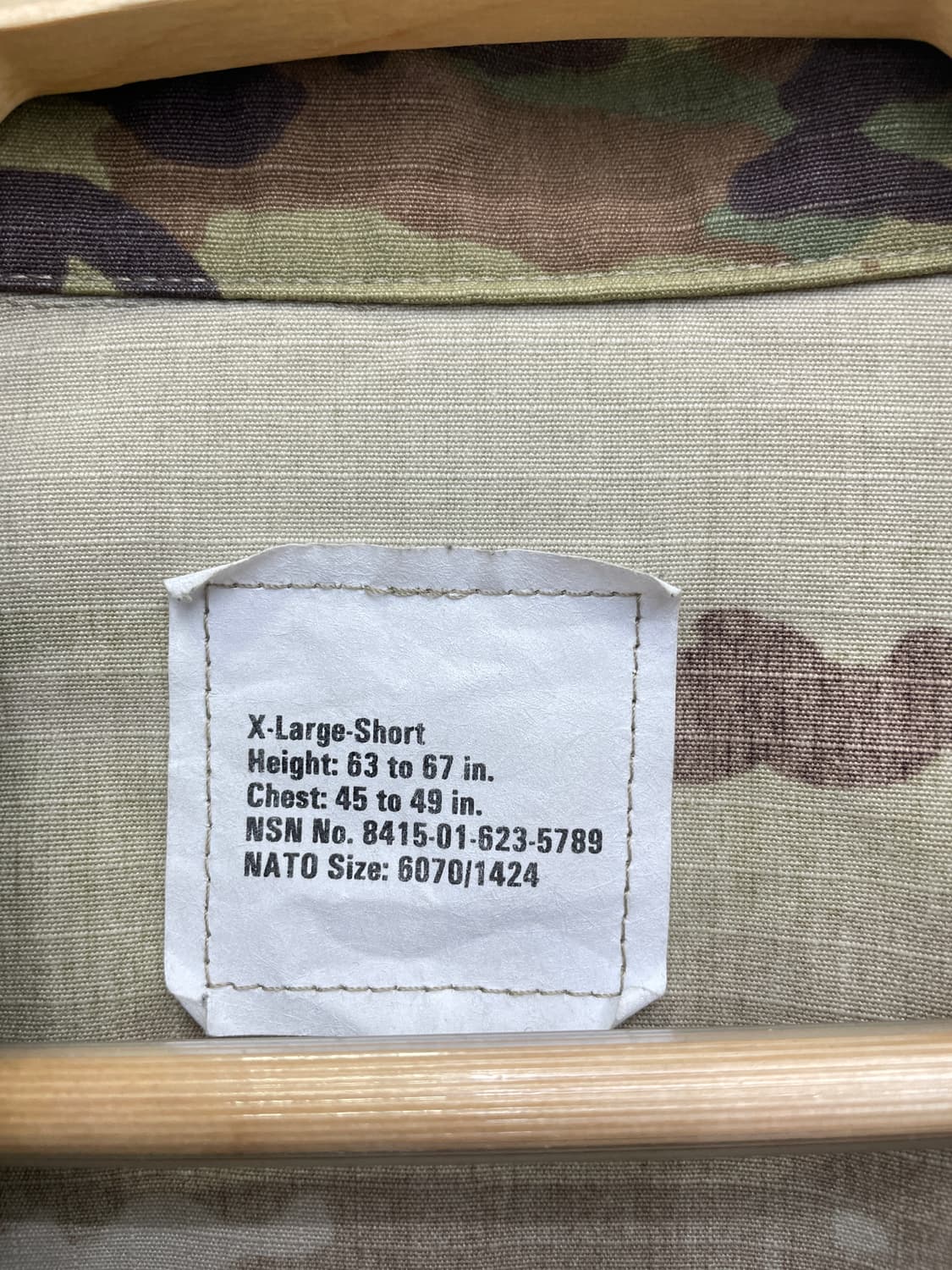 미군 OCP 멀티캠 야상 전투복 자켓 XL-Short 상품이미지6