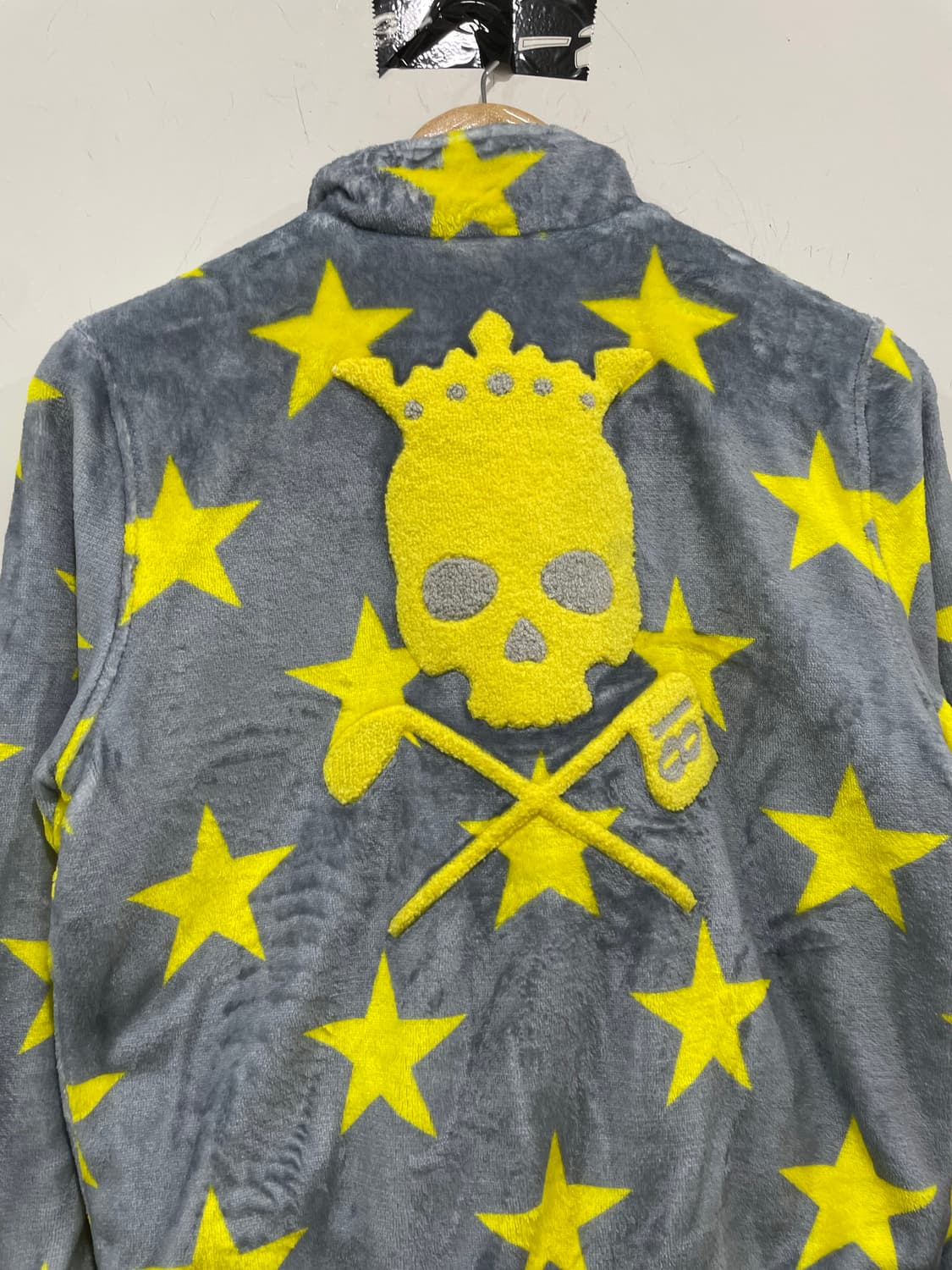 Jpn Birdie Hunt 버디헌트 스컬자수 별패턴 플리스 후드집업 상품이미지6