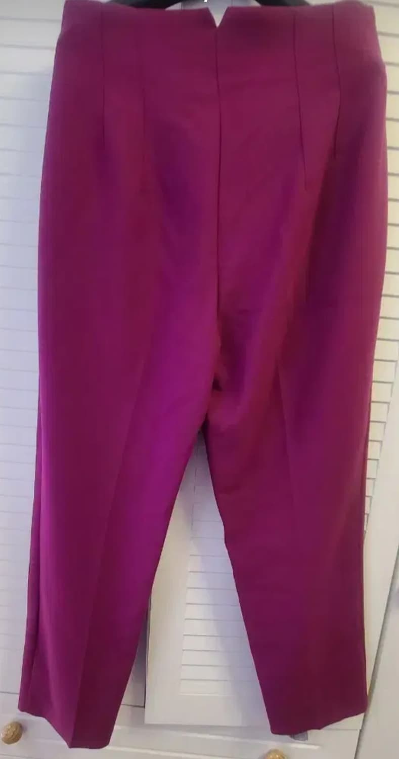 화사한 푸시아 퍼플 Zara 하이웨이스트 팬츠 상품이미지2